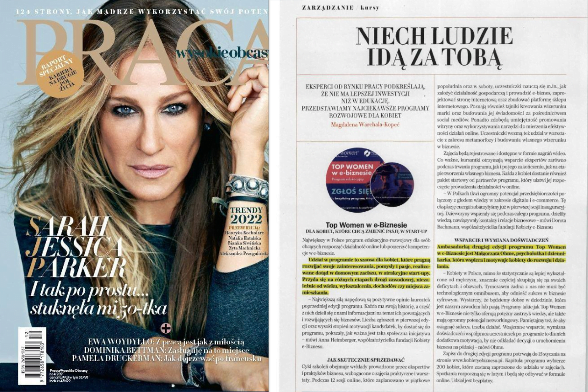 „TOP Women w e-biznesie” w Wysokie Obcasy Praca.?